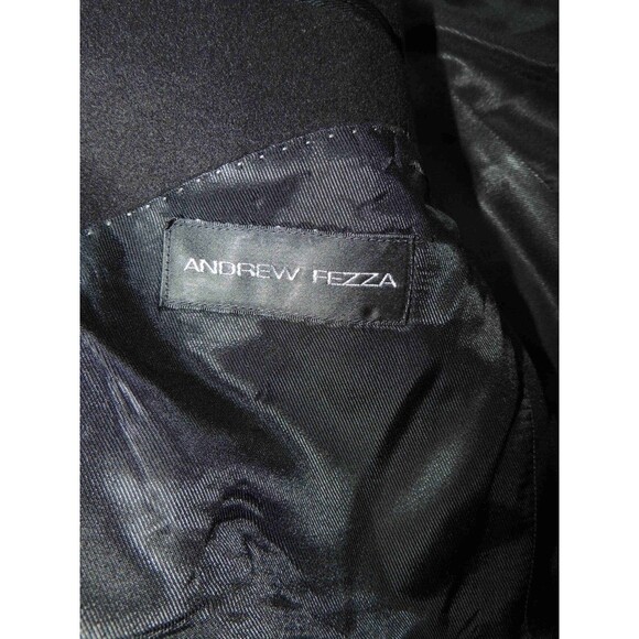 Andrew Fezza Black Wool Silk Cashmere Blazer Sportcoat Classic Fit Sz. 44L - Picture 4 of 6